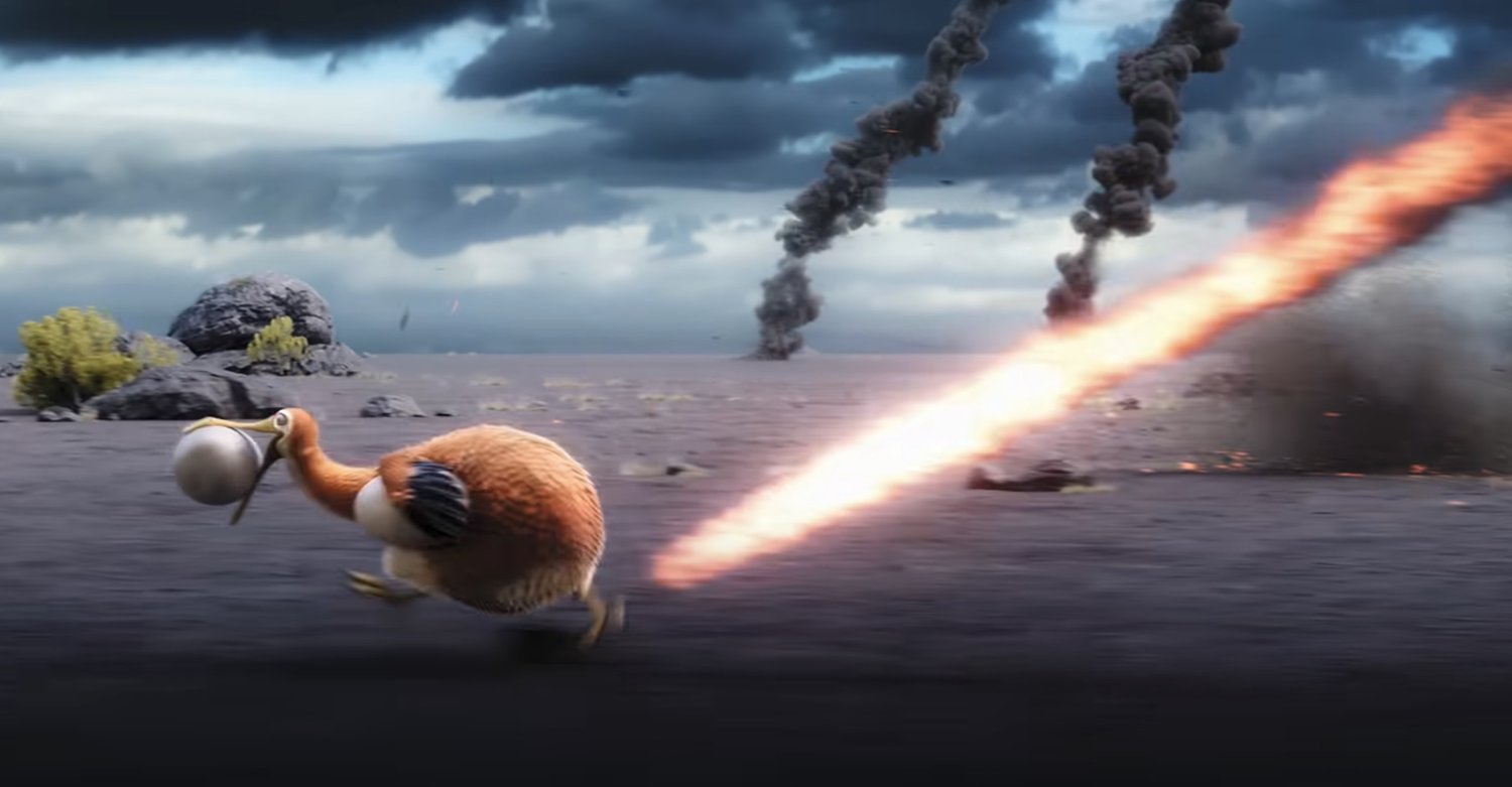 Le court métrage d'animation amusant BOOM voit un oiseau essayer de sauver ses œufs d'une éruption volcanique